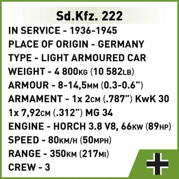 COBI Sd Kfz 222 #2657 (Pre-Order) - Image 11
