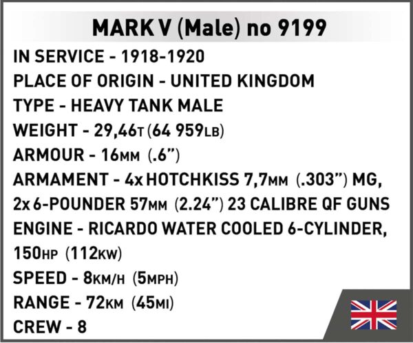 COBI Mark V Male No. 9199 #2995 - Image 11