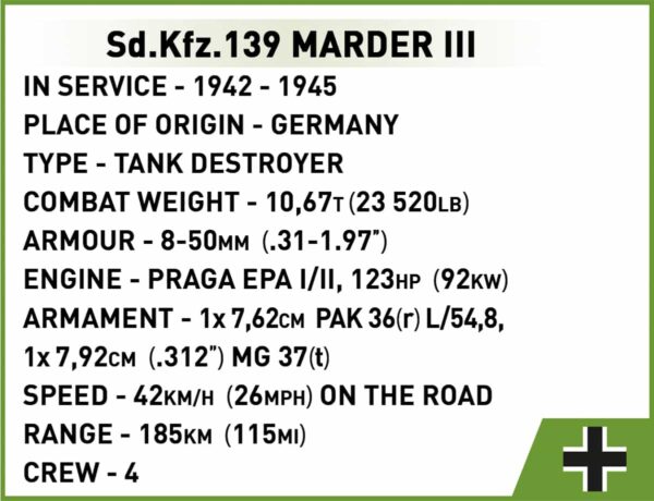 COBI Sd Kfz 139 Marder III PAK 38  #3131 - Image 11