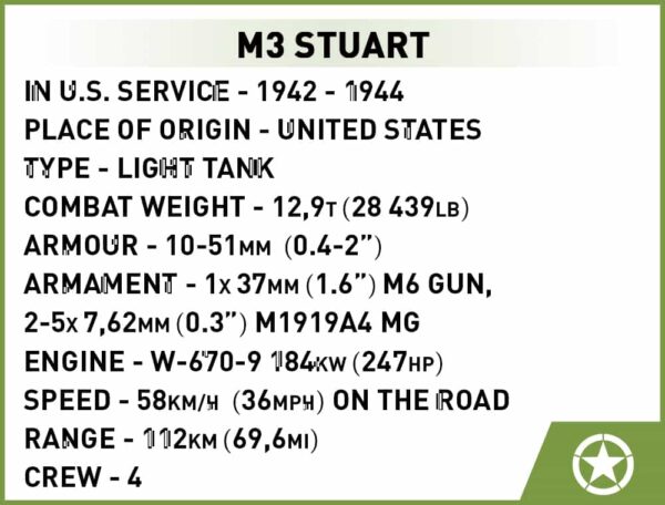 COBI M3 Stuart 2in1 #3129 (coming soon) - Image 4