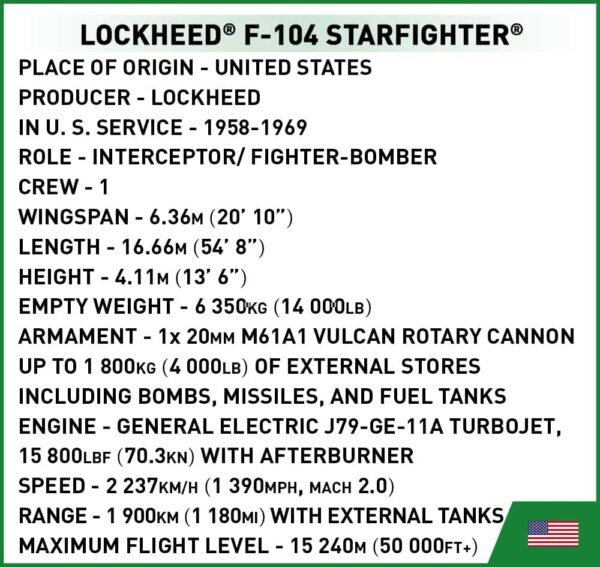 COBI F-104 Starfighter #2426 (Pre-Order) - Image 4