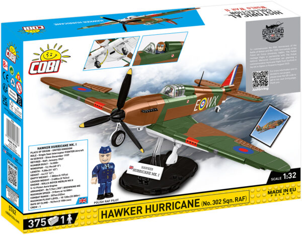 COBI Hawker Hurricane 302nd Sqn RAF #5762 (Pre-Order) - Image 2