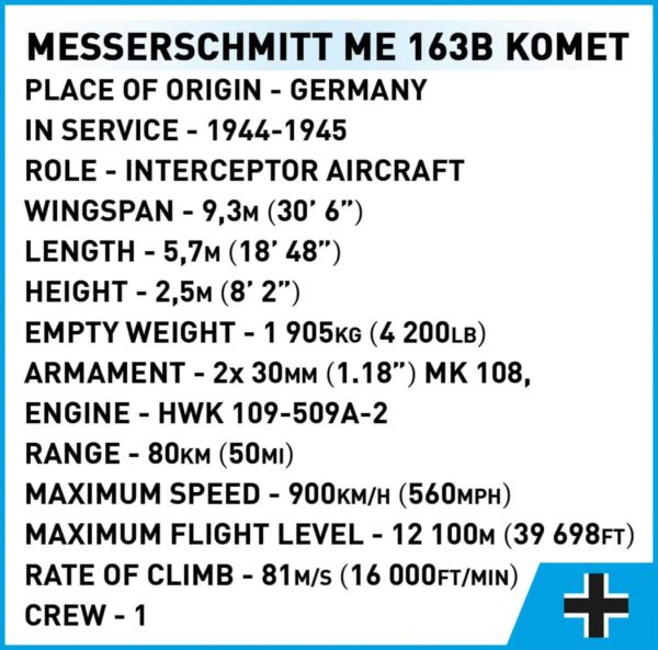 COBI Messerschmitt ME 163B Komet (Coming Soon) - Image 9
