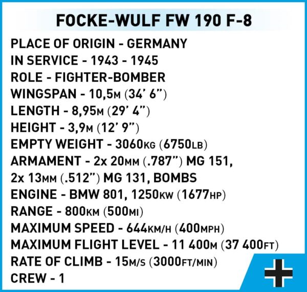 COBI Focke-Wulf FW 190 F-8 #5871 (Coming Soon) - Image 4