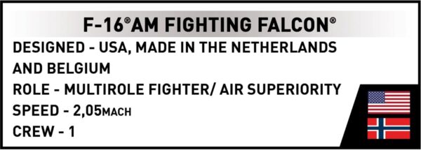 COBI F-16AM Fighting Falcon #5913 (Netherlands) – Brick Model Set (Coming Soon) - Image 11