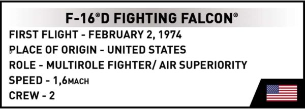 COBI F-16D Fighting Falcon #5914 – Brick Model Set (Coming Soon) - Image 11