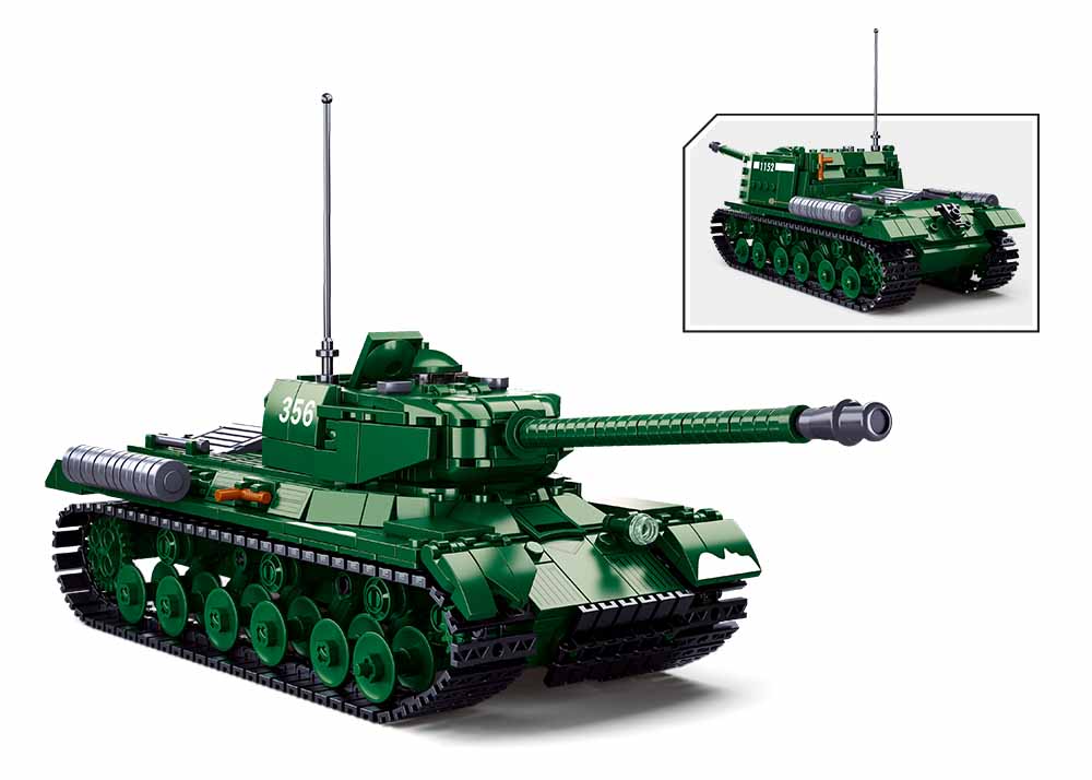 Sluban IS2 Heavy Tank Brick Set (B0979) | 2in1 WW2 Model | 845 Pieces - Image 5