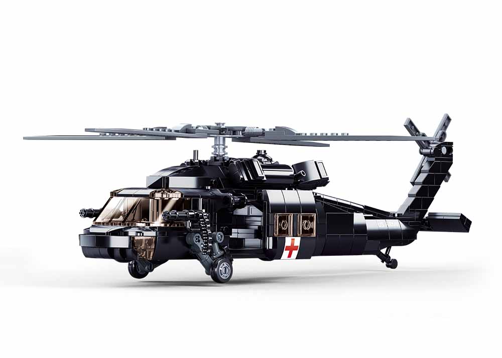 Sluban UH-60 Black Hawk Military Building Brick Set (B1012) - Image 4