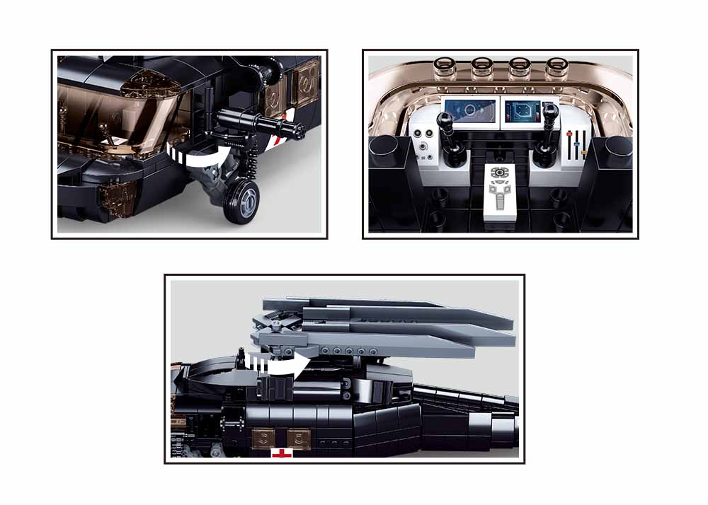 Sluban UH-60 Black Hawk Military Building Brick Set (B1012) - Image 5