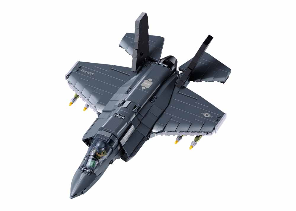 Sluban F-35 Lightning II US Stealth Fighter Jet Building Set (B1361) - Image 2