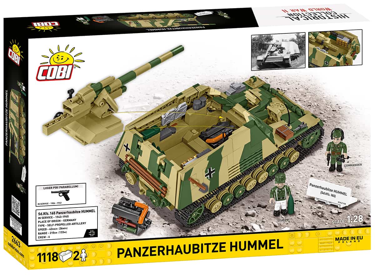 COBI Panzerhaubitze Hummel #2663: WW2 Self-Propelled Artillery Brick Set Kit - Image 3