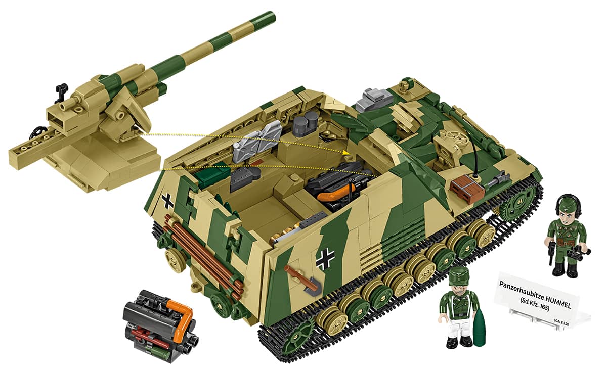 COBI Panzerhaubitze Hummel #2663: WW2 Self-Propelled Artillery Brick Set Kit - Image 8