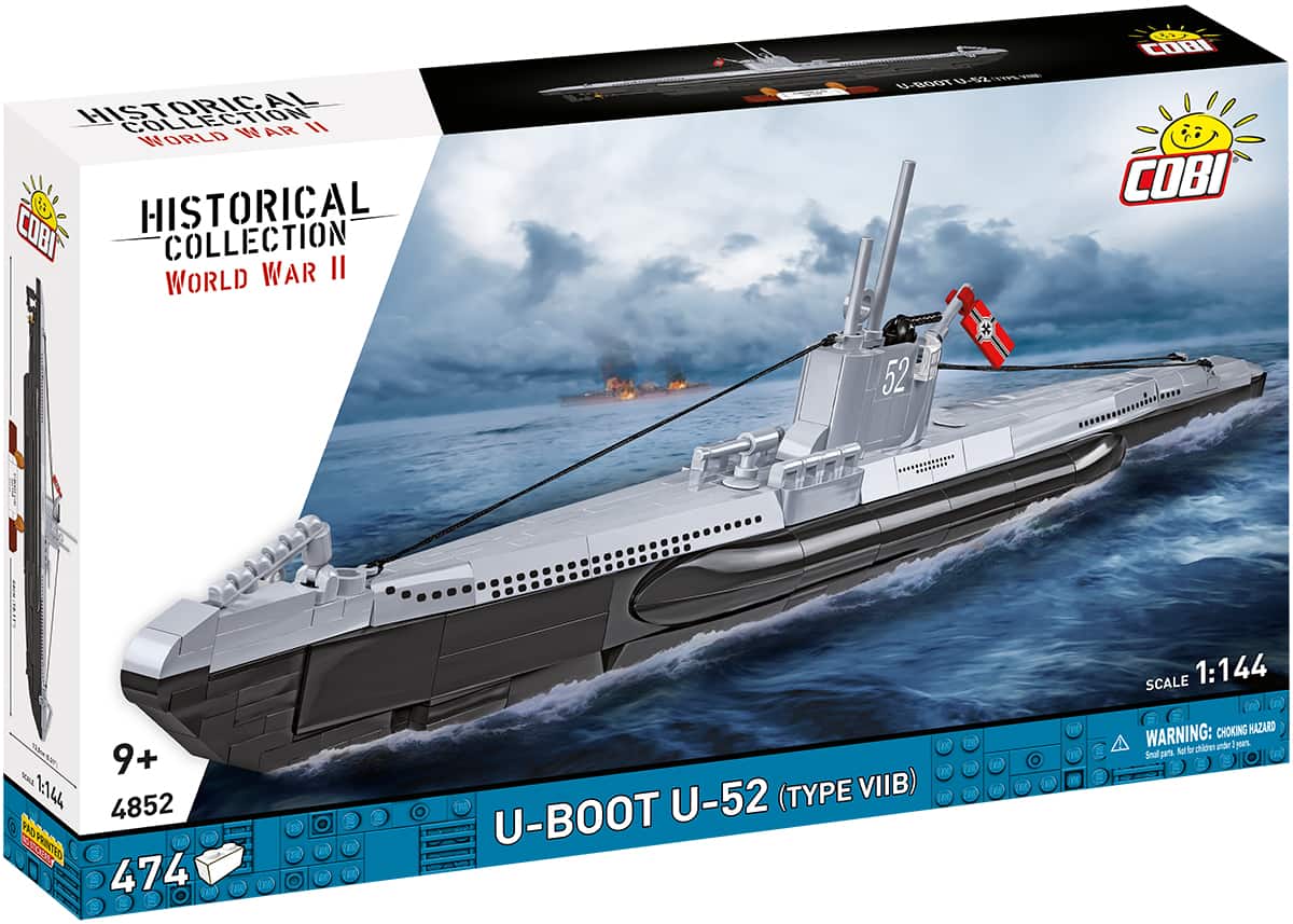 COBI U-52 U-Boat Type VIIB Model #4852 (WW2 Naval Bricks)