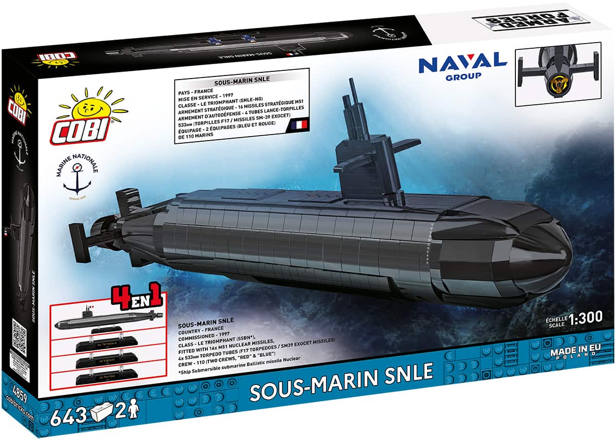 COBI Sous-Marin SNLE Submarine: Le Triomphant-Class Brick Model (Set #4859) - Image 2