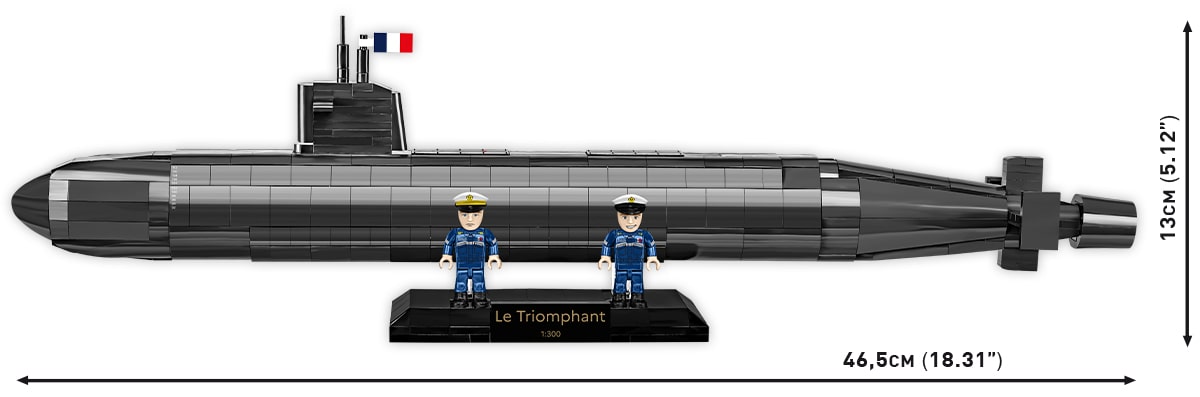 COBI Sous-Marin SNLE Submarine: Le Triomphant-Class Brick Model (Set #4859) - Image 3